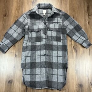 H&M Gray Plaid Jacket